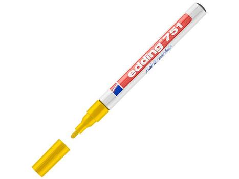 EDDING 751 Paint Marker Bullet Tip 1-2mm Line Yellow (Pack 10) - 4-751005 (4-751005)
