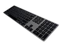 MATIAS Backlit Wireless Aluminum Keyboard - Space Gray - Nordic (FK418BTLB-ND)