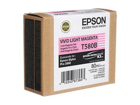 EPSON n Ink Cartridges,  T580B00, Singlepack,  1 x 80.0 ml Vivid Light Magenta (C13T580B00)