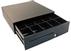 APG Cashdrawer S100 12/24 V Black cash drawer with Euro insert 5 bills/8 coins