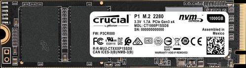 CRUCIAL P1 1 TB 3D M.2 SSD NVME PCIE CT1000P1SSD8 INT (CT1000P1SSD8)