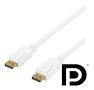 DELTACO PRIME DP cable, DP 1.2 certified, 2m, ma - ma, white