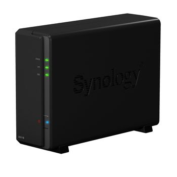 SYNOLOGY Disk Station DS118 - NAS server - 1 bays - SATA 6Gb/s - RAM 1 GB - Gigabit Ethernet - iSCSI support (DS118)