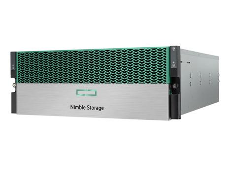 Hewlett Packard Enterprise Nimble Storage Adaptive Flash CS1000 - Solid state / hard drive array - 21 TB - HDD 1 TB x 21 + SSD 480 GB x 3 - iSCSI (1 GbE), iSCSI (10 GbE) (extern) - kan monteras i rack - 4U (Q2Q24A)
