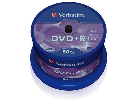 VERBATIM DVD+R  (50) 4.7GB (43550)