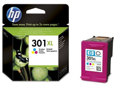 HP 301XL / CH564EE - High Yield (Cyan Magenta Yellow) Ink - Blækpatron Dye-based tricolor (CH564EE)
