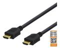 DELTACO High-Speed Premium HDMI cable, 2m, Ethernet, 4K UHD, black