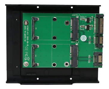 DELTACO SATA TO mSATA x2convertor Support mSATA SSD:30*30mm,  30*50mm (KT007B)