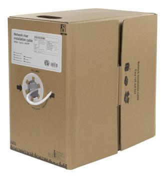 Deltaco U/UTP Cat6 Nettverkskabel 305m hvit installasjonskabel