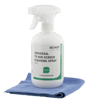 DELTACO Cleaning set: 500ml liquid for screens + microfiber in colour Box (CK1025)