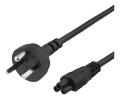 DELTACO Power cable, 2m, DK 2-5a to IEC C5, 2,4A, grounded, black