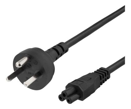 DELTACO Power cable, 2m, DK 2-5a to IEC C5, 2,4A, grounded, black (DEL-109DK1)