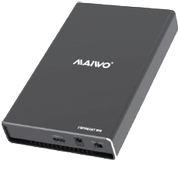 DELTACO External Dual M.2 SSD enclosure, USB 3.1 Gen 2, USB-C, 10 Gbps, black