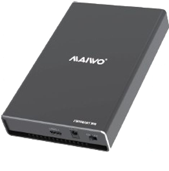 DELTACO External Dual M.2 SSD enclosure,  USB 3.1 Gen 2, USB-C, 10 Gbps, black (K2527BN)