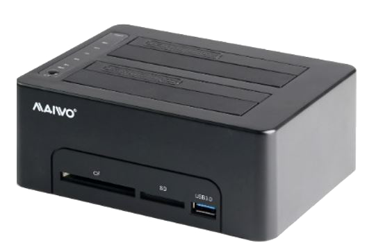 DELTACO HDD / SSD Docking station with two slots, USB 3.0, black (K3082CR)
