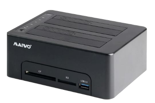 DELTACO Two Bay HDD/SSD Docking Station, Usb 3.0 Gen, Black (K3082CR)