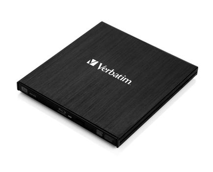 VERBATIM External Blu-ray ReWriter, USB 3.0, Slim, Black (43890)