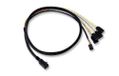 BROADCOM LSI - SATA/SAS-kabel - med sidoband - SAS 12Gbit/s - 4-vägs - 4x mini-SAS HD (SFF-8643) till SATA - 1 m