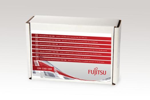 FUJITSU Fujitsu/ PFU Consumable Kit: 3360-100K For S500, S500M, S510, S510M, fi-5110C. Includes 1x Pick Roller and 2x Separation Pads. Estimated Life: Up to 100K scans. (CON-3360-100K)