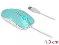 DELOCK Maus optisch 3-Tasten kabelgebunden USB/A LED türkis (12538)
