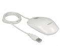DELOCK Maus optisch 3-Tasten kabelgebunden USB/A LED weiß (12537)
