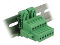 DELOCK Terminal block set for DIN rail 6 pin with screw lock (65942)