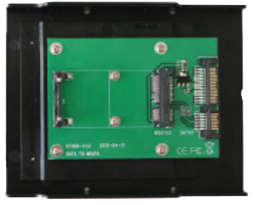 DELTACO mSATA to SATA adapter card, 3,5" bay mountable,  22pin SATA, green (KT006B)