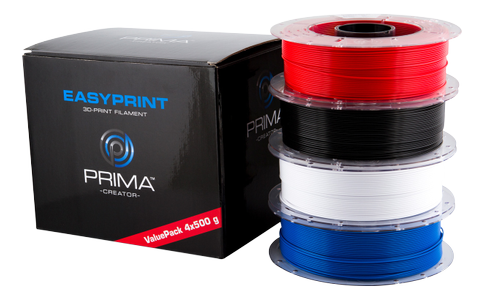 3D PRIMA PrimaCreator EasyPrint PLA Value Pack Standard, 1.75mm, 4x 500g (PC-EPLA-175-4x0500-STD)