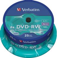 Verbatim DVD-RW x 25 - 4.7 GB - lagringsmedier