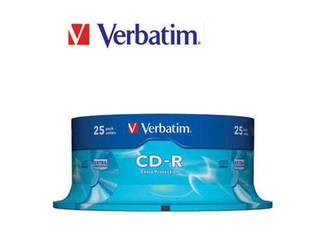 VERBATIM CD-R, 52x, 700 MB/80 min, 25-pakkaus,  spindle (43432)