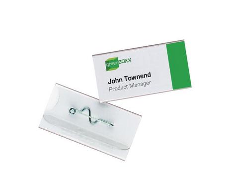 DURABLE Navneskilt DURABLE 30x60mm m/nål (8006-19*100)