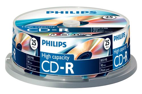 PHILIPS 1x25 CD-R 90Min 800MB 40x SP (CR8D8NB25/00)