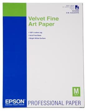 Epson Fine Art Velvet - kunstpapir - 25 ark - A2 (C13S042096)