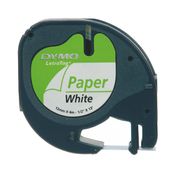DYMO LetraTAG Tape / 12mm x 4m / Hvid / Paper (S0721510)
