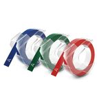 3D Tape / 9mm x 3m / White Text / 3 Color Tape