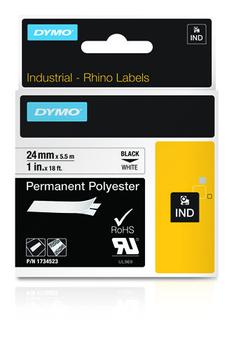 DYMO RHINO 1WHITE PERMANENT POLY TAPE CARTRIDGE (1734523)