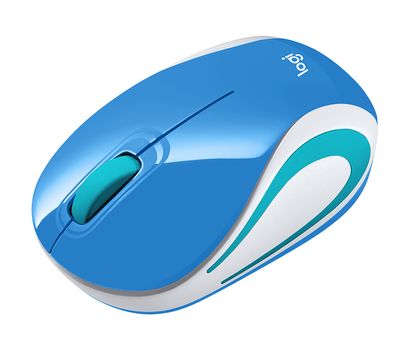 LOGITECH M187 - Hiiri - optinen - langaton - 2.4 GHz - USB johdoton vastaanotin - sininen (910-002733)