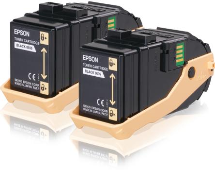 EPSON n Toner, AcuBrite, Toner black, 2 x Black, High, S050609, 13,000 Pages, 0.41 kg (C13S050609)