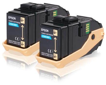 EPSON n Toner, AcuBrite, Toner cyan, 2 x Cyan, High, S050608, 15,000 Pages, 0.39 kg (C13S050608)