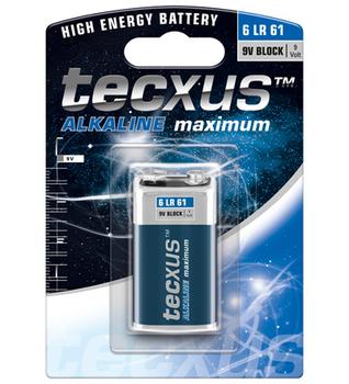 TECXUS Bat Alkaline e-block/ 9V 6LR 61  1Pack (23639)