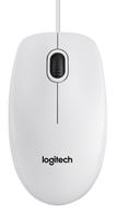 Logitech B100 - mus - USB - hvit
