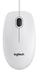 LOGITECH B100 Optica PCl Mouse - White - Mus - Optisk - 3 knapper - Hvid (910-003360)