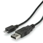 ROLINE USB2.0 Cable A-MicroB. M/M. Black. 3.0m