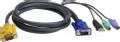 ATEN KVM-kablage SPHD15ha/2x3,5mm ha -1xUSB A ha/2xPS/2 ha/HD15ha, 3m