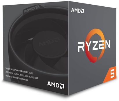 AMD Ryzen 5 2600 with Wraith Stealth - Pinnacle Ridge CPU - 3.4 GHz - Socket AM4 - 6 kerner -  Boxed (PIB - med køler) (YD2600BBAFBOX)