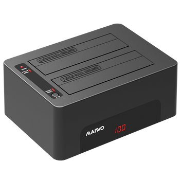 DELTACO Two bay HDD/SSD docking station, USB 3.1 Gen 1, USB-A, 5 Gbps, black (K3082A)