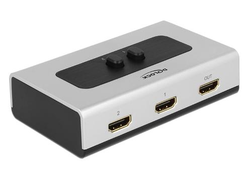 DELOCK HDMI Switch Delock 2 ingång -> 1 utgång manuell (87663)