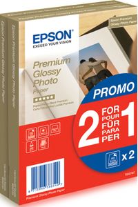 EPSON Premium glossy photo paper inkjet 255g/m2 100x150mm 2x40 sheets 1-pack BOGOF (C13S042167)