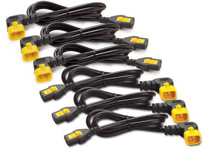 APC Power Cord Kit (6 ea), Locking, C13 TO C14 (90 Degree), 0.6m (AP8702R-WW)