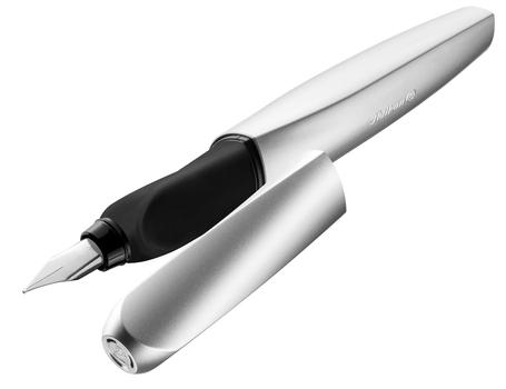PELIKAN Füllhalter Twist     P457 M  Silber     +1GTP Faltsc (947101)